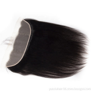 Transparent HD Lace Frontal Full Cuticle Aligned Straight Virgin Hair Pre Plucked Swiss Lace Closure Frontal for Women